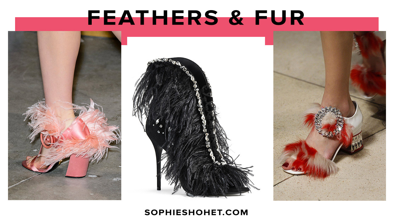 AW17 Trends for Shoes: Feathers & fur