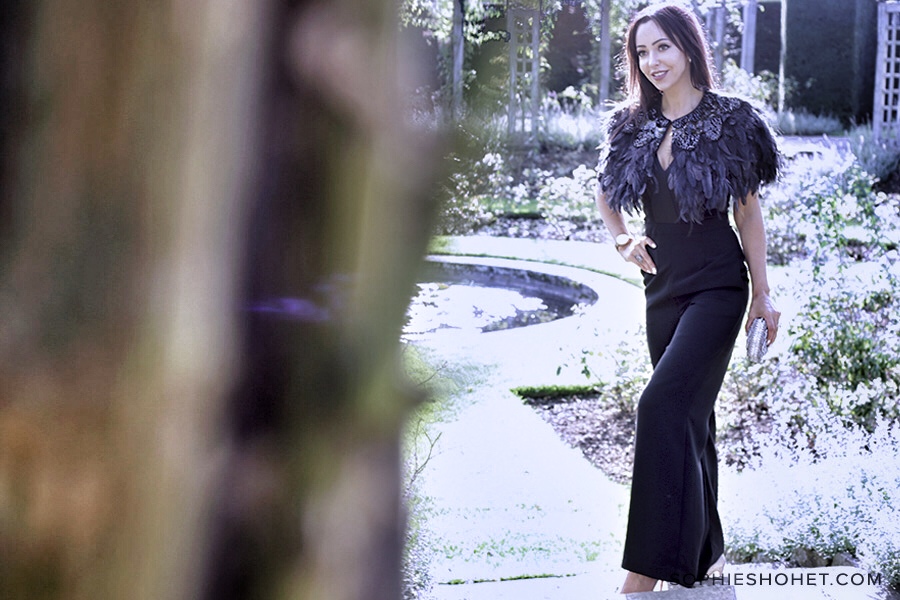 Winter Styling with a classic black jumpsuit
