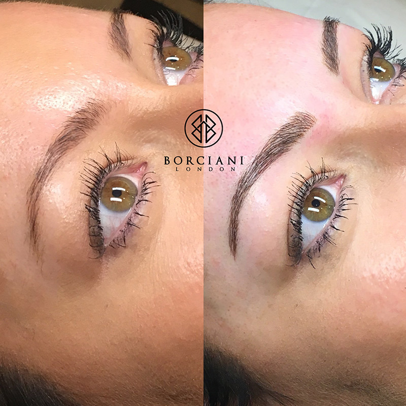 Microblading BORCIANI LONDON Before & After photo
