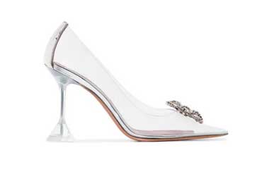 Amina Muaddi clear heels