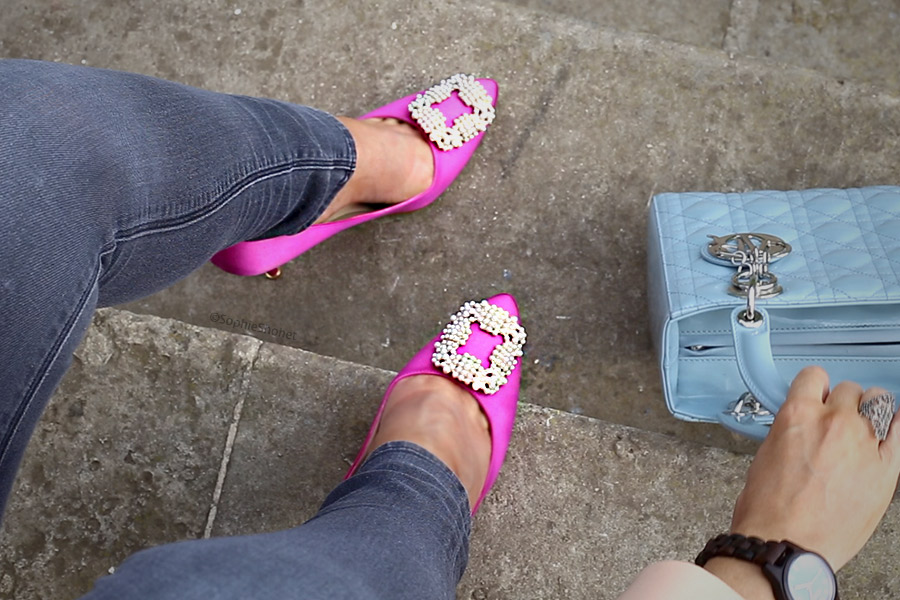 Manolo Blahnik Hangisi Fuschia and Pearl Pumps Review