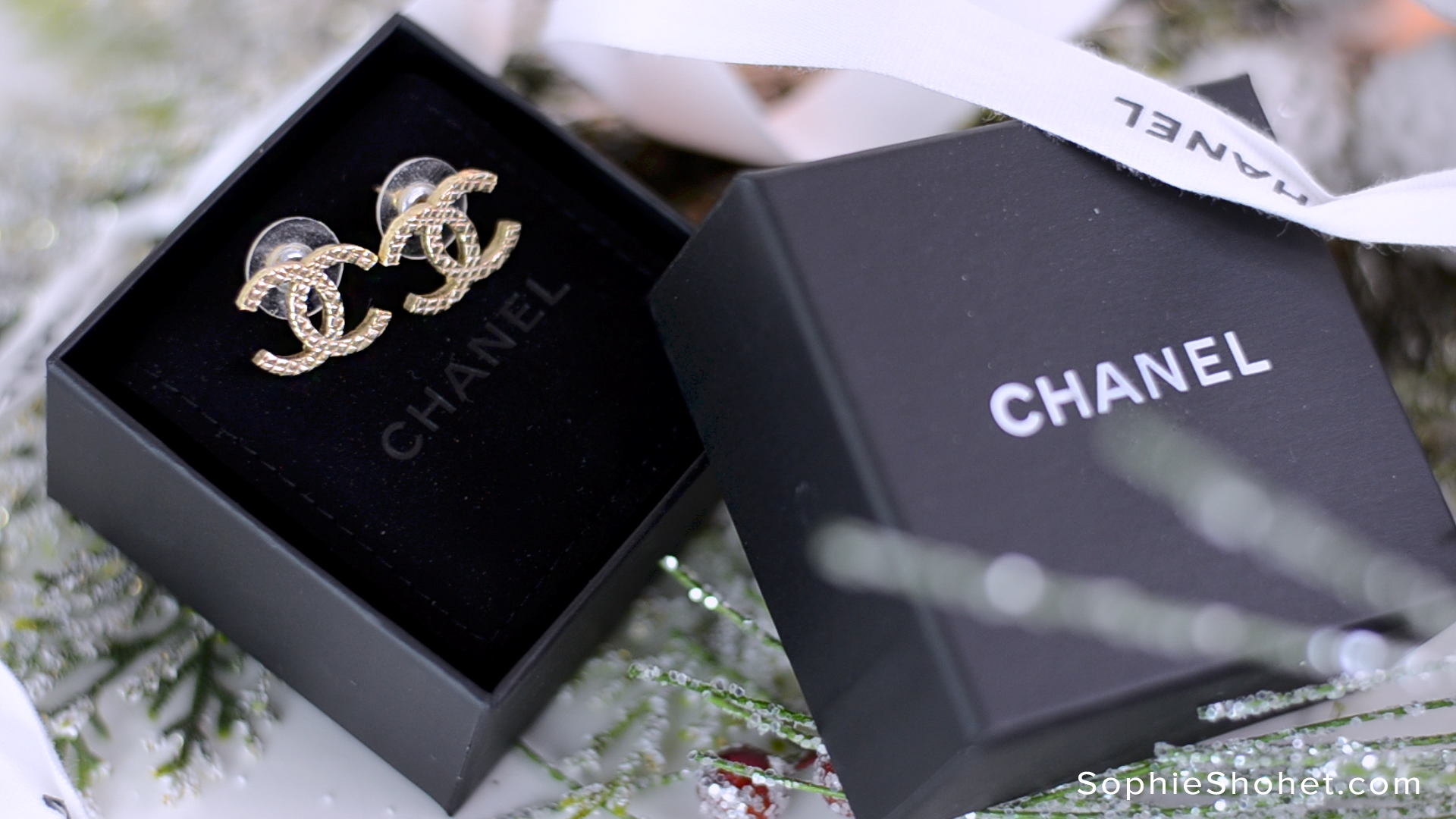 Chanel CC Stud Earrings