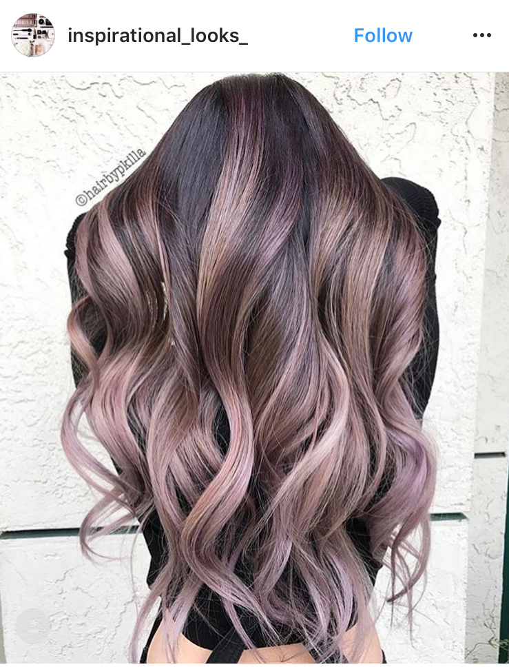 Mauve balayage inspiration