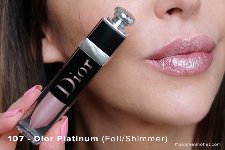 Dior Addict Lacquer Swatch 107 DIOR PLATINUM